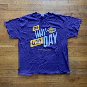 Los Angeles Lakers NBA Our Way Every Day Opening Night 2016 T-Shirt XL